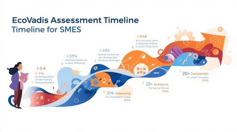EcoVadis Assessment Process & Timeline — visual narrative for Mediterranean programs